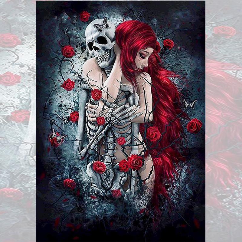5D New Collection 2025 Diamond Embroidery Skull Legends Mosaic Art Kits Scenery Hanging Paintings Cross Stitch Gift