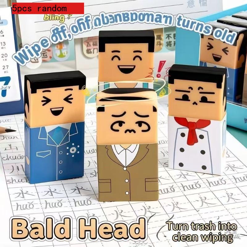 Bald eraser Internet celebrity fun funny old man eraser children primary school students cute pencil elephant leather eraser