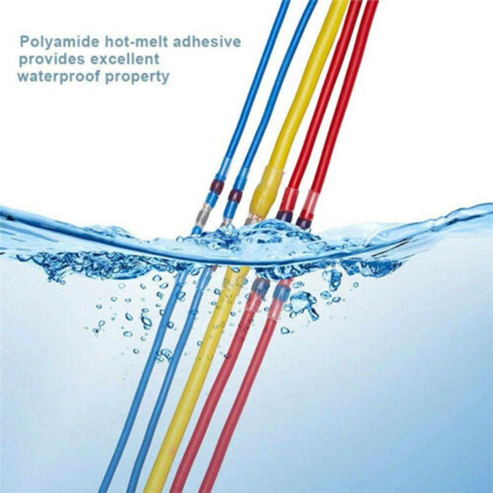 100x Welding Sealed Sleeve Heat Shrinkable Butt Wire Connector Terminal With Box