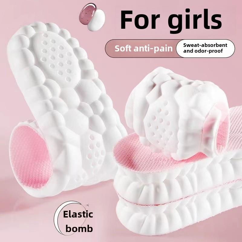 1 Pairs High Elasticity Latex Sport Insoles Soft Shoe Pads Arch Support Orthotic Insoles Breathable Deodorant Shock Absorption Cushion