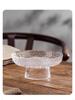 Glass Fruit Plate - Elegant High-Footed Dessert and Snack Holder for Living Room Coffee Table.