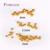 DIY Jewelry Making Supplies 14K/18K Gold Plated Round Crimps Beads,2mm 2.5mm 3mm End Crimp Beads Wholesale
