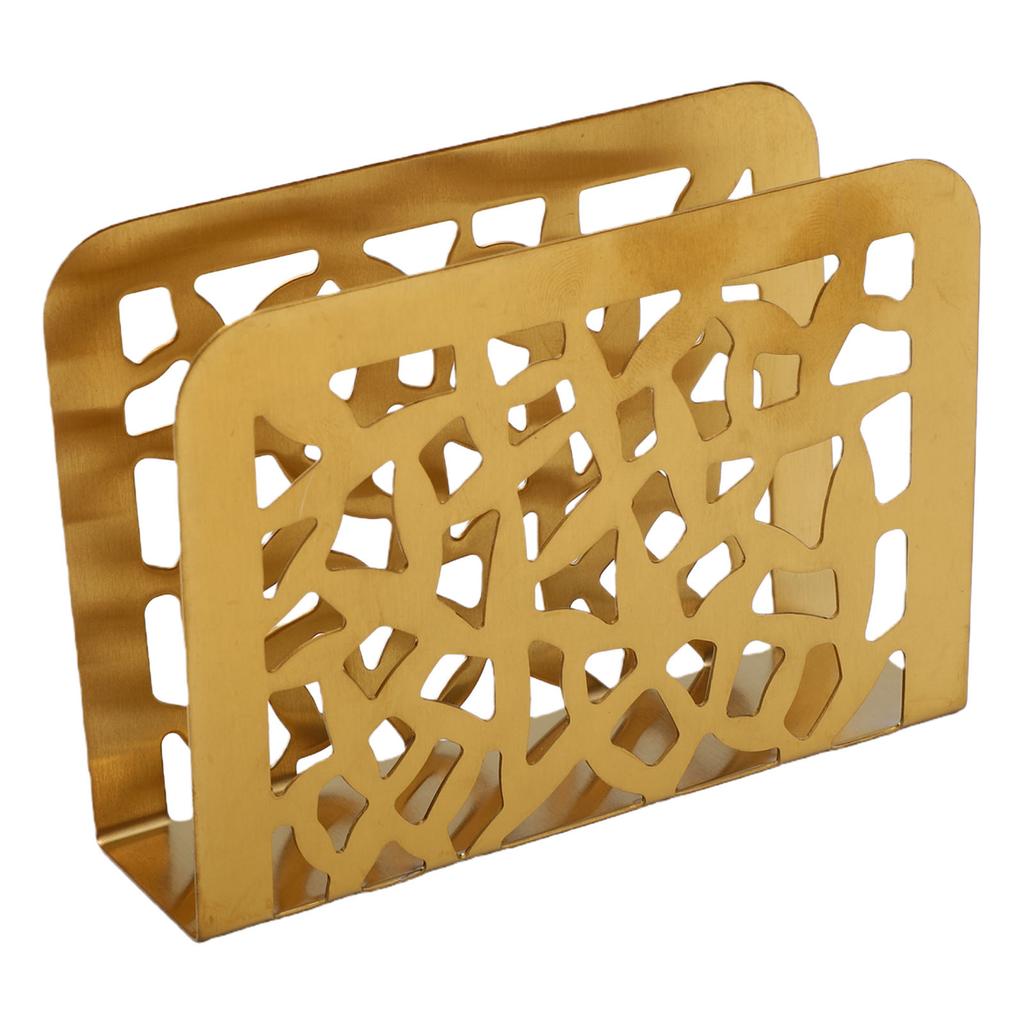 Tabletop Napkin Holder Stainless Steel Hollowed Metal Paper Napkin Holder Tissue Dispenser for Kitchen Countertop Bar