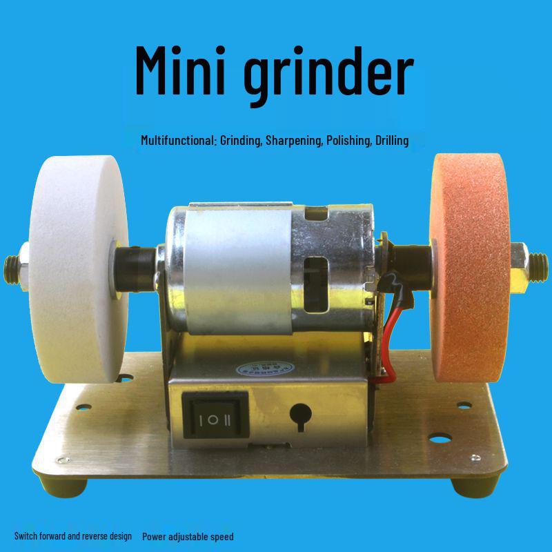 Adjustable Speed Electric Mini Bench Grinder with Coarse & Fine Wheels for Knife Sharpening, Polishing & Rust Removal