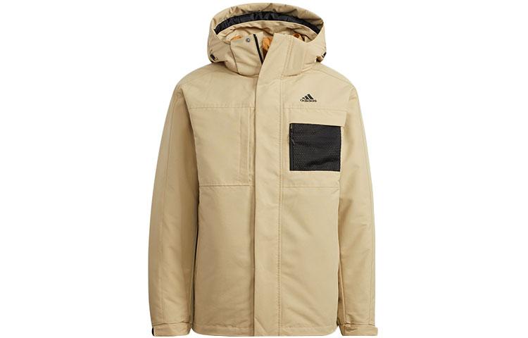 Adidas Down Jackets Unisex Light Khaki Hooded Moderate Other H20771 XS
