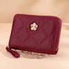 Quilted Women's Accordion Card Holder & Mini Coin Purse - Diamond Pattern, Multiple Slots, Large Capacity