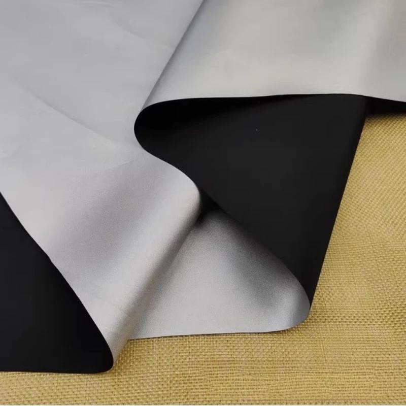 210D Silver Coated Cloth Sunscreen Thin Oxford Waterproof Fabric 180T Black Glue By The Meter for Raincoat Umbrella Tent Sewing