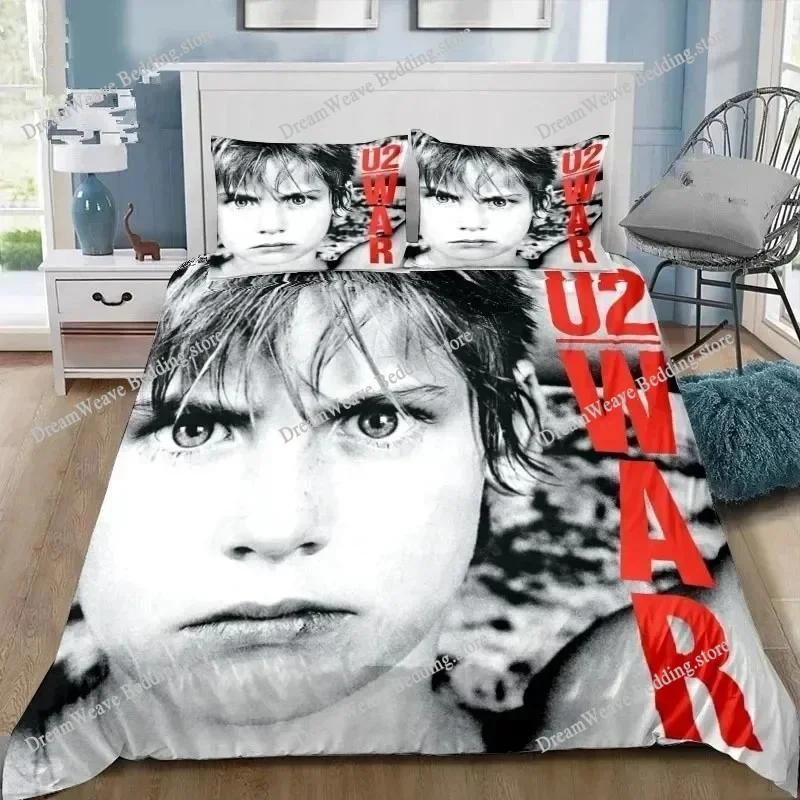 Rock U2 Band Bedding Set Quilt Cover Pillowcase Comforter king Queen Size Boys Adult Duvet Cover Bed Set Home Textileextile