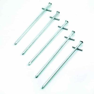 Kit of 5 Galvanized Steel Tent Pegs 23 Cm for Rocky Ground