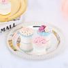 Round Nut Plates For Home Christmas Ornament Luxury Silver Gold Metal Tray Sweet Cake 25 Cm 9.8" Premium Aaaaaa