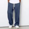 Heren Relaxed-Fit Gedrapeerde Effen Kleur Wijde Pijpen Sportbroek