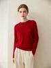 Women's Elegant Loose-Fit Pure Cashmere Sweater - Round Neck Seamless Knit, Autumn/Winter 2026 Collection