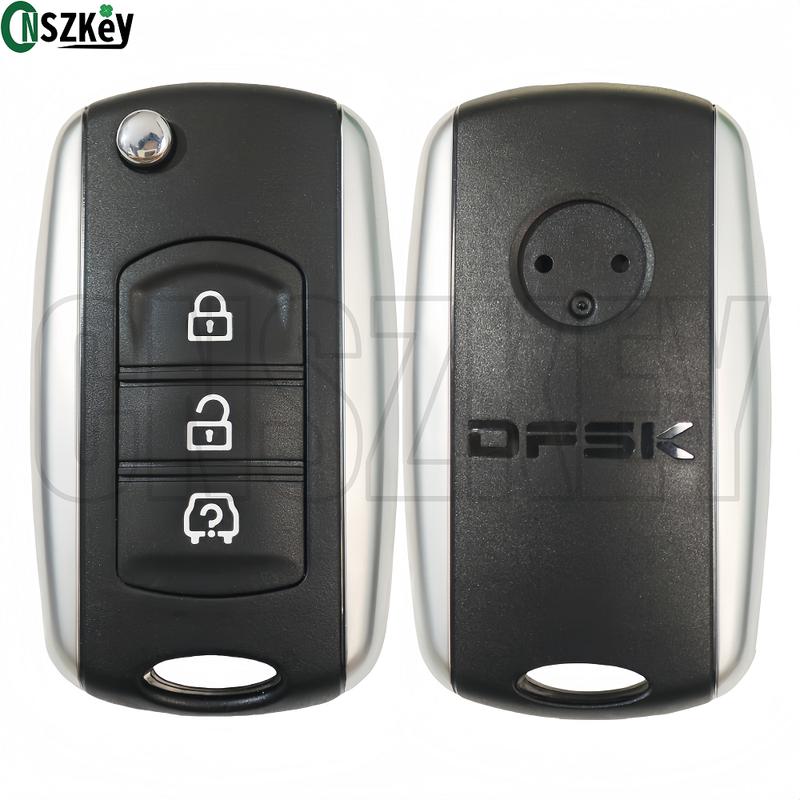 CNSZKEY OEM Flip Folding Key Shell For Dongfeng DFSK 560 580 3 Buttons Brand New Car Remote Control Case With Blade Uncut