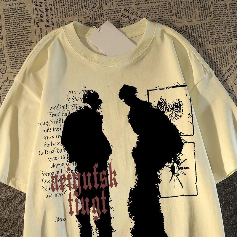 

Красивая футболка с портретом Призрака с Хай-стрит, тень, из чистого хлопка, с коротким рукавом, для мужчин и женщин, универсальная, летняя, студенческая, с рукавом до локтя Apricot 5XL(Suggested 100.50 kg-120.00 kg)