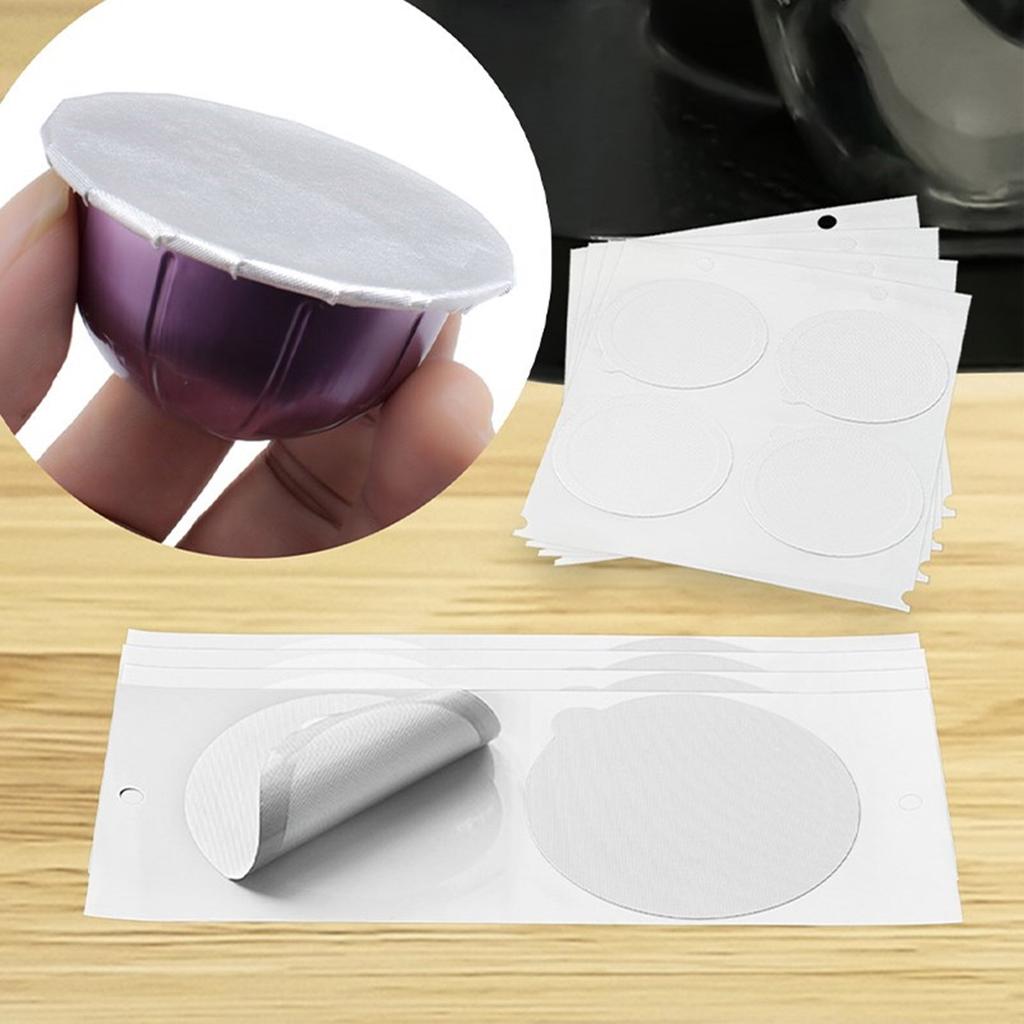 100PCS Aluminum Coffee Pods Stickers 37mm Coffee Pods Sealers Preservation Covers Coffee Pods Sealing Lid for Coffee