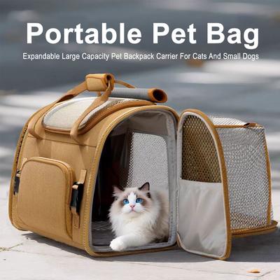 Portable Pet Bag Dog Bapa Double Oulder Breathable Large Capaci Exble Travel Outing Pet Carrier Bapa