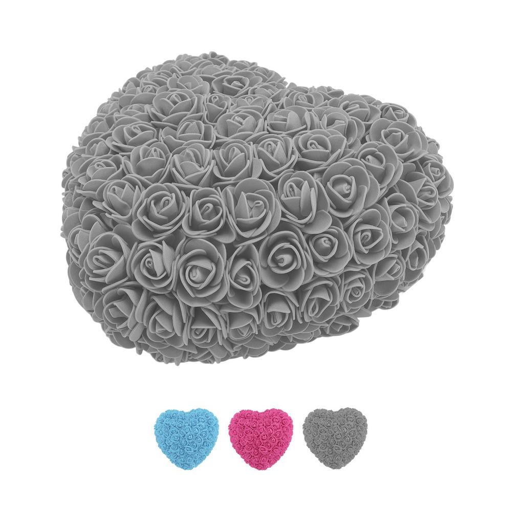Foam Fake Roses Handcrafted Romantic Decorative Heart Shape Artificial Roses with String Light for B