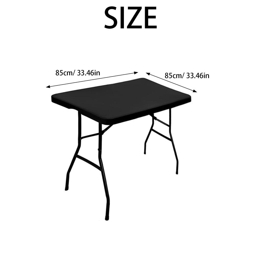 Spandex Tablecloth Elastic Fitted Picnic Table Cover Washable Foldable Polyester Rectangle Tablecloth for Outdoor Dining