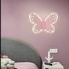 Nordic LED Butterfly Bedside Wall Lamp for Kids - Modern, Creative Bedroom Sconce