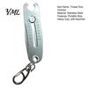 Thread Size Verification Tool Portable Checker Keychain, Stainless Steel Precise Measure Gauge Gauge, Nut Bolts Finder