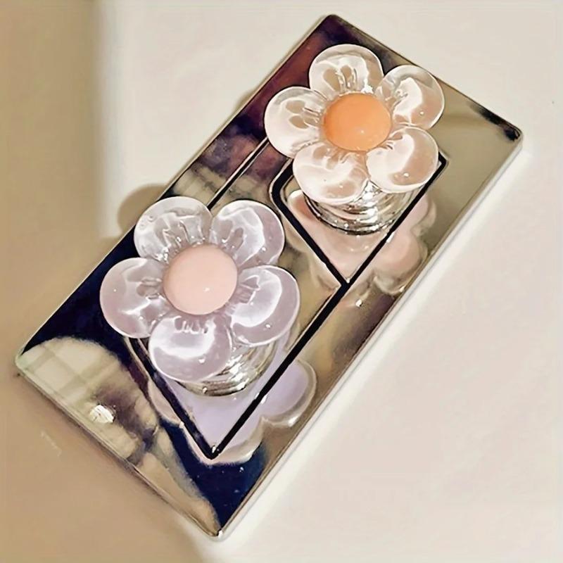 Essential Floral Toilet Flush Handle for Bathroom Toilet Button Toilet Water Tank Switch Button Auxiliary Flushing Switch
