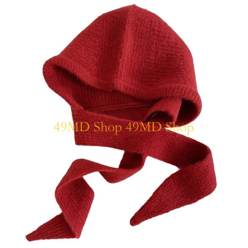 49MD Warm Balaclava Knitted Hat Unisex Winter Sports Hat Versatiles Fashion Accessory for Winter Commuting