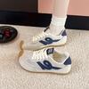 Retro Women's Spring New Flat-bottomed Casual Board Shoes Versatile Sports Shoes Color Matching Non-slip