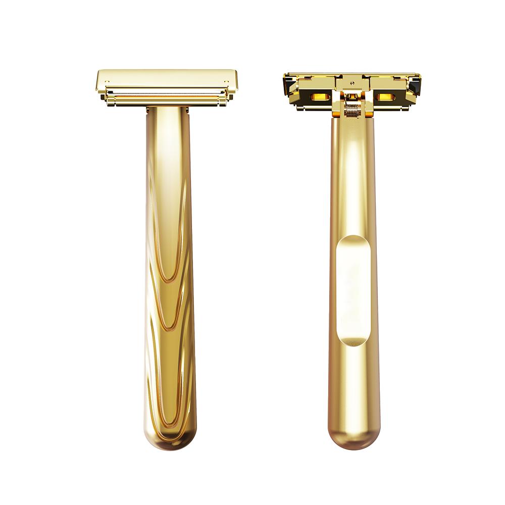 Durable And Safe Jokmae Suspended Blade Thickness Chrome Double-Edged Safety Razor Half Blade Shaver Box For Male Metal Handle Shaving Razor