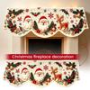 Christmas Fireplace Decoration for Mantel, Festive Holiday Party Fabric Home Decor