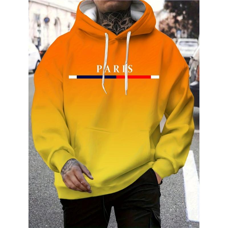 Herrar Färgblockerad Leopardmönstrad Hoodie, Trendig Och Casual Långärmad Huvtröja För Utomhusbruk Vardagsbruk