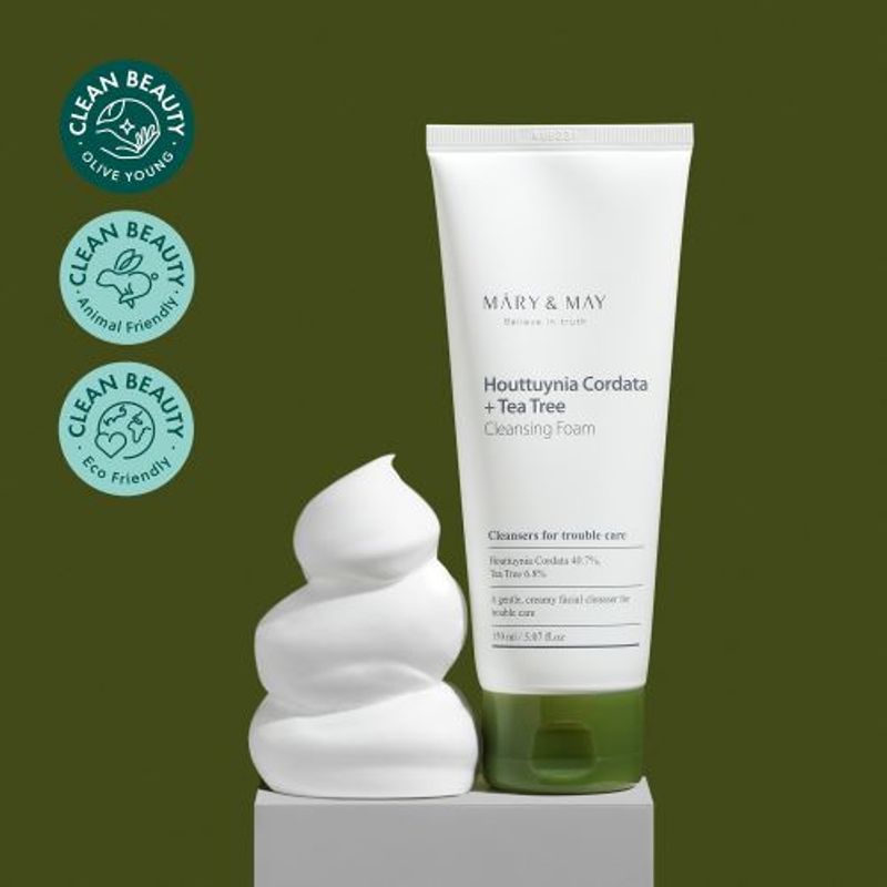 Mary&May Houttuynia Cordata + Tea Tree Cleansing Foam 150ml