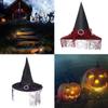 Witch Hat With Veil Adult Children Long Wizard Hat Magican Hat Halloween Cap New Year Christmas Party Costume Decoration
