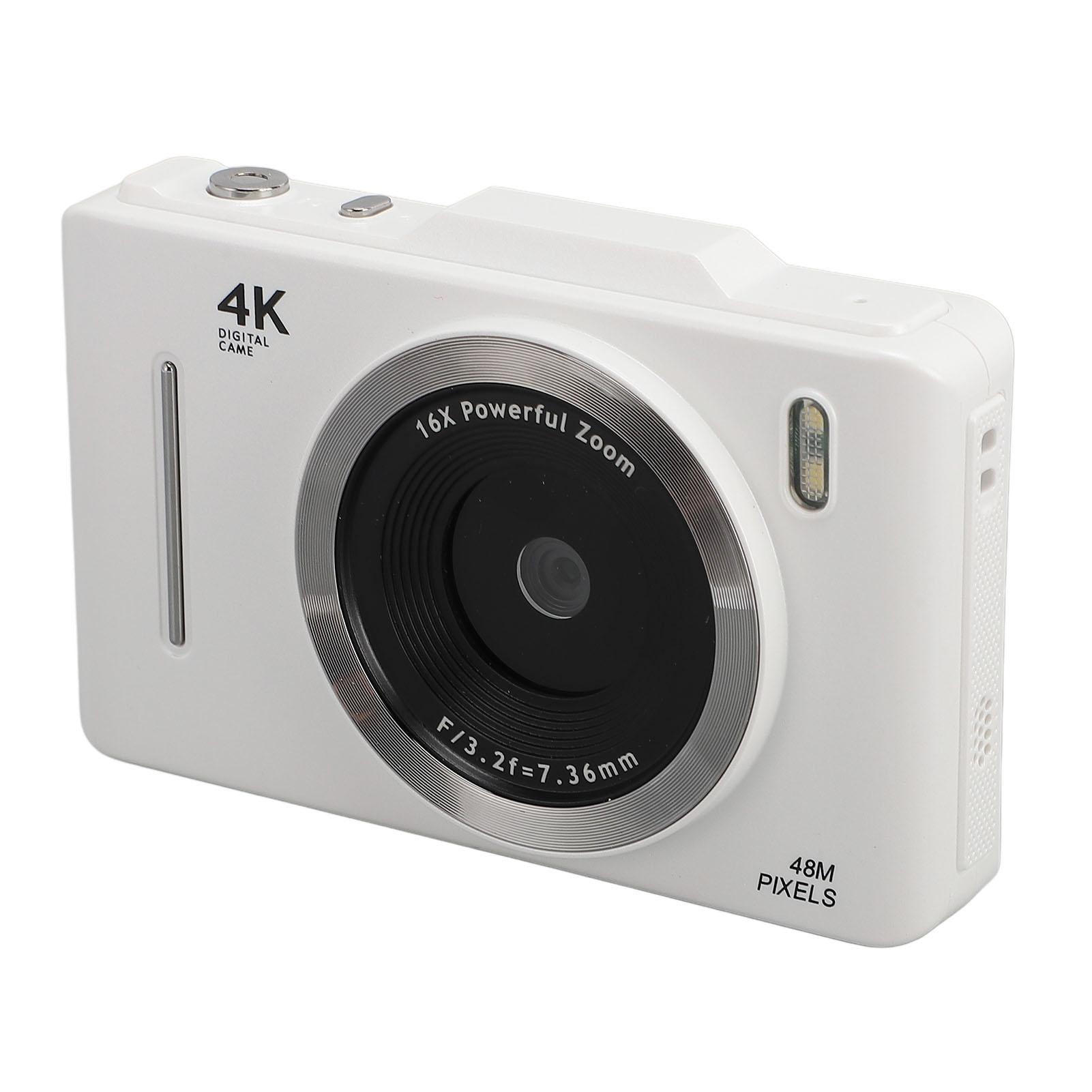 

4K 48MP Digital Camera 2.8in IPS Display 16X Digital Zoom 1080P FHD Compact Vlog Camera with