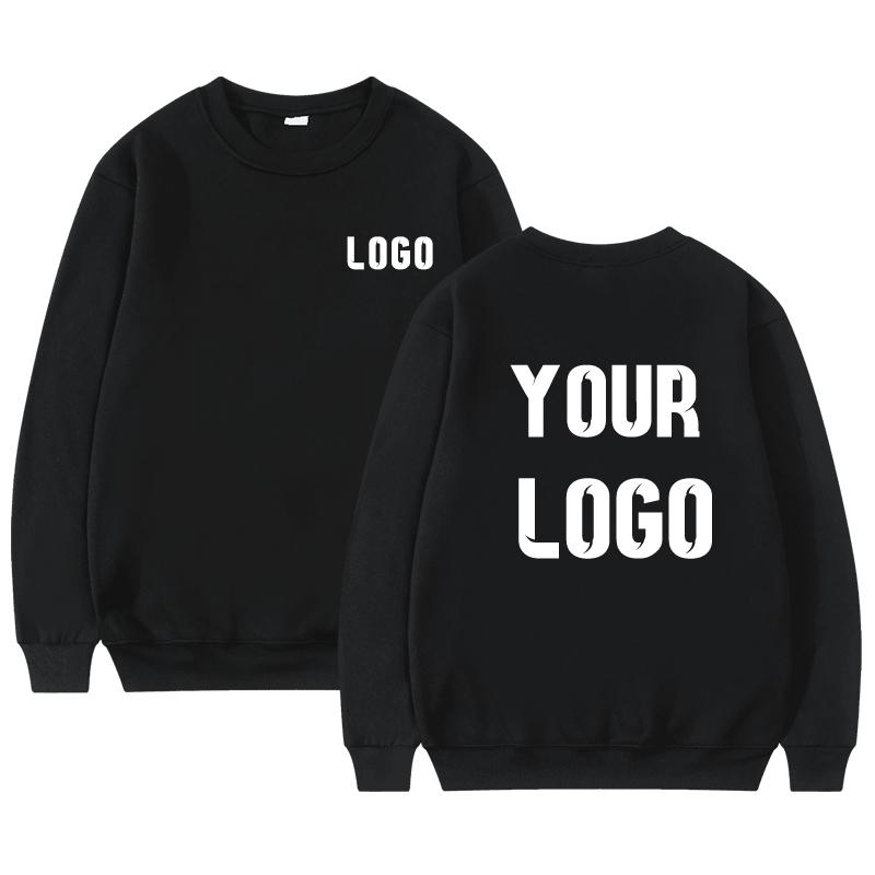DIY Customise Your Brand Logo Unisex Trend Casual Top Custom Crew Neck Pullover Personalised Sweatshirt Custom Gift Shopping