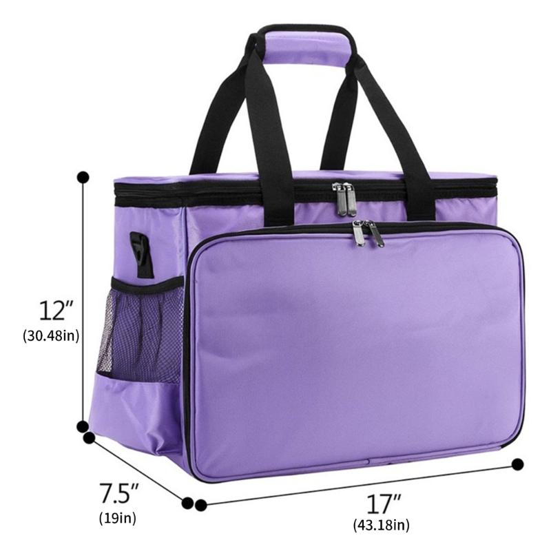 Sewing Accessories Bag Ergonomic Handle Magnetic Closures Multiple Layer Craft Tool Organizers for Home Travel Use