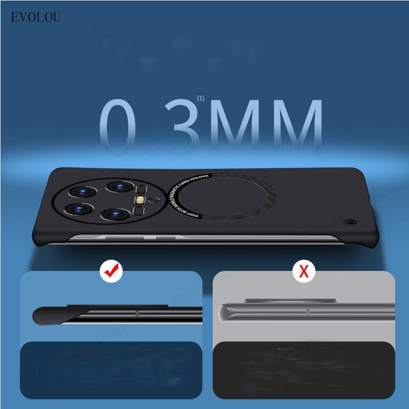 For Xiaomi 14 Ultra Case For Magsafe Magnetic Frameless Hard PC Phone Case For Xiaomi Mi 14ultra 14 Pro Wireless Charging Shell