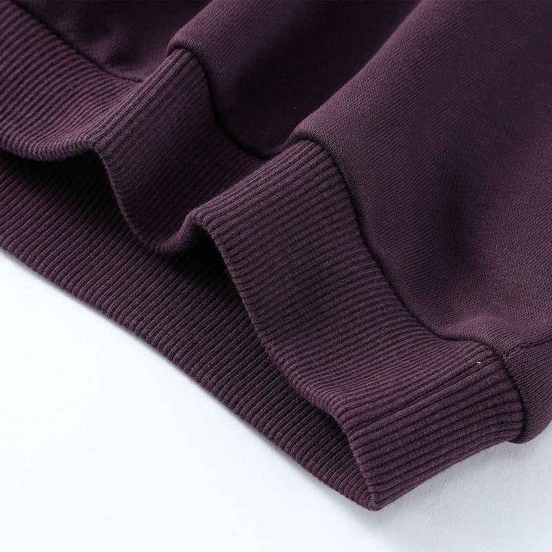 Puma Future Of Classic Crew Casual Pullover Long Sleeve Sweatshirt Unisex sweatshirt Midnight-Purple Crimson 630479-89