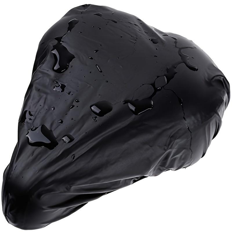 Waterproof Bike Seat Rain Cover Durable PVC UV Protection Fits Most Saddles Black For Mountain, Road Outdoor Cover