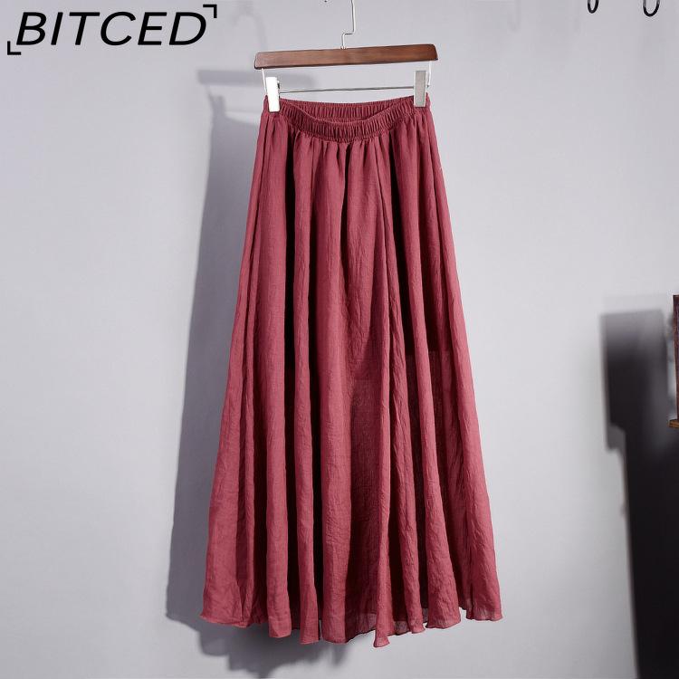 BITCED Damenmode Lässig Einfarbig Druck Sommer Frühlingsrock