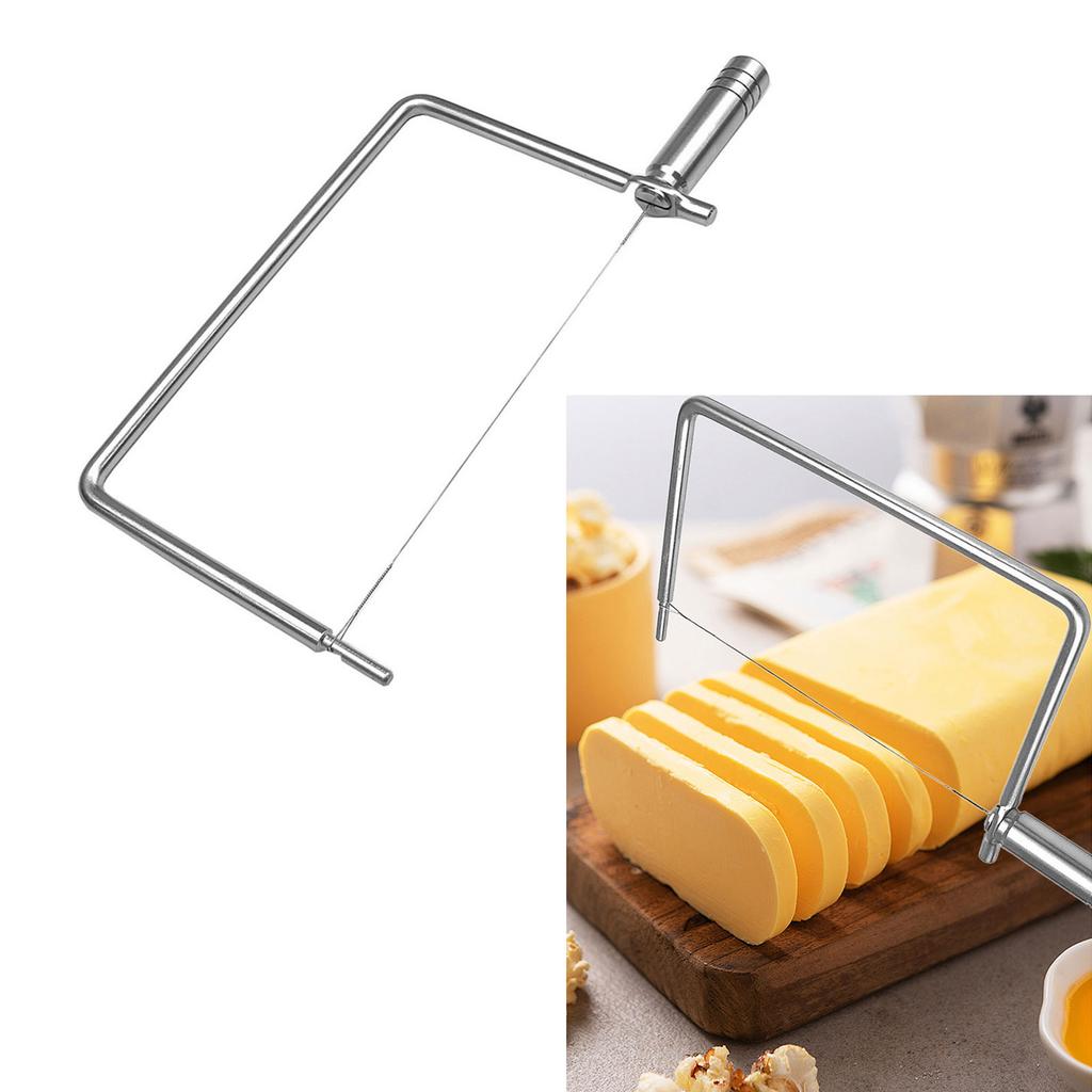Reliable Kitchen Tool Portable Cheese Slicer Cutter Easy to Clean for Kitchen Use with Durable Stainless Steel Wire