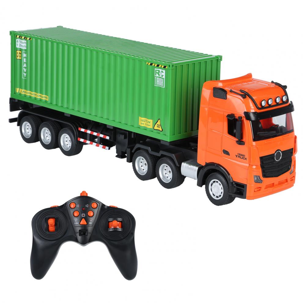 2.4GHz RC Truck Head Car Model Toys 9 Channel Simulation Engineering Transport Electric Remote Control Transport Vehicle Toy