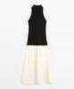 Masimodutti Combination Midi Dress