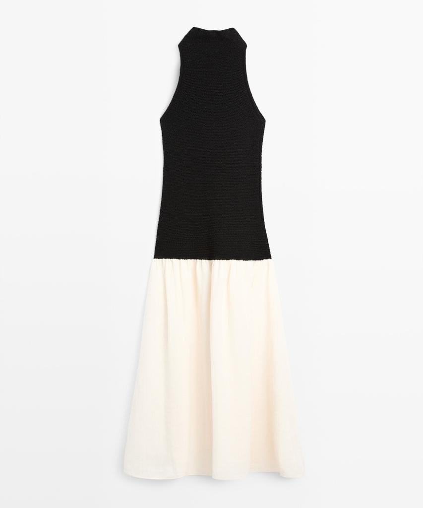 Masimodutti Combination Midi Dress