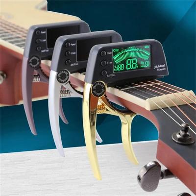 Guitar LCD Clip-On Tuner Capo Chromatic Acoustic Electric Guitar Bass Ukulele 2-in-1 Tuner TCapo20