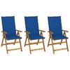 Day and Night - Day and Night Folding Garden Chairs 3 Units and Cushions Solid Acacia Wood