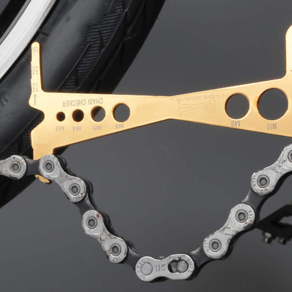 1/2pcs Chain Wear Indicators Checker Bicycles Chain Repair Tool Measuring Ruler Cycling Chain Gauge Measurement Ruler