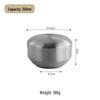 304 Stainless Steel Double-Layer Korean Rice and Soup Bowl with Lid for Kids