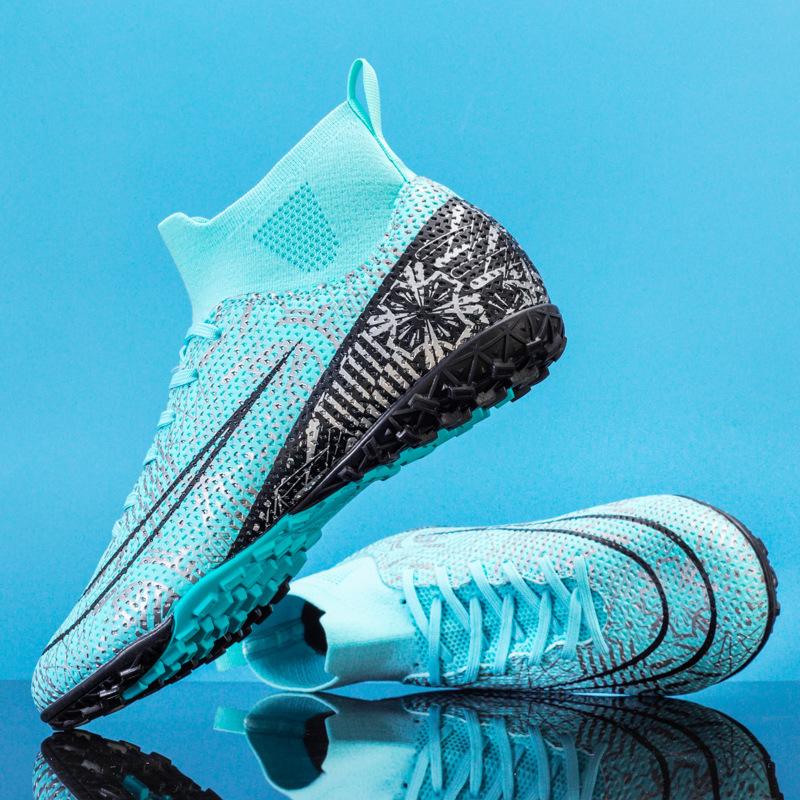 Football Shoes Men's Autumn High Top Spikes Broken Nails Student Children Boys Professional Training 2025