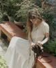 Teuwi Eppen Chiffon Elastic Waist Short Sleeve Long Dress