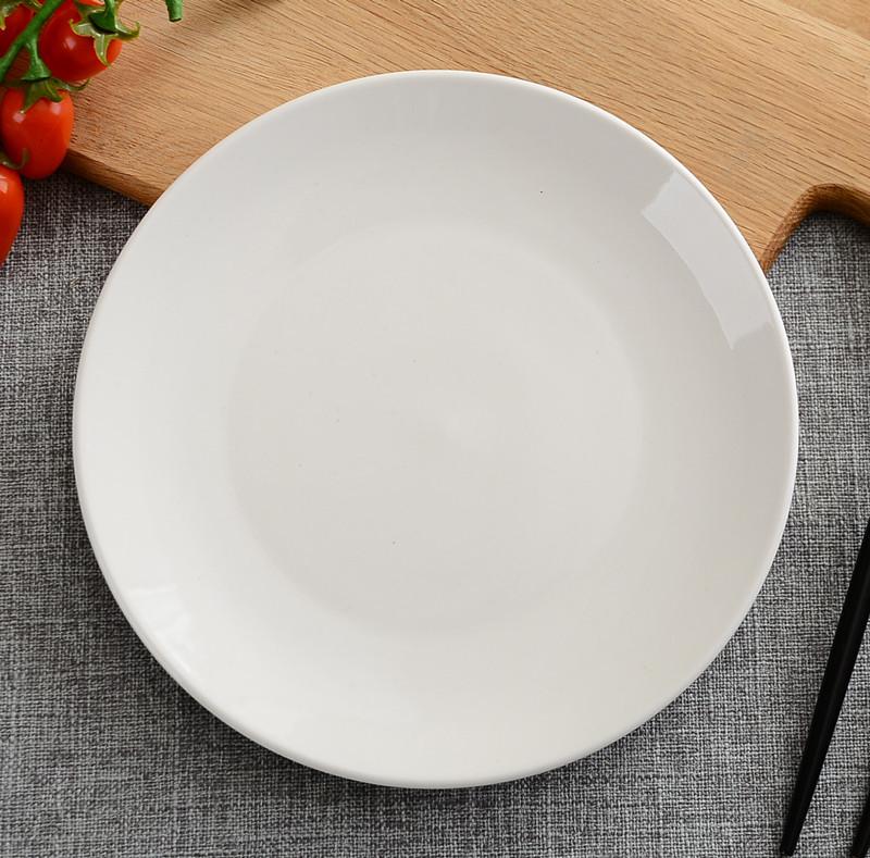 Ceramic Round Steak Plate Set - Customizable with Logo